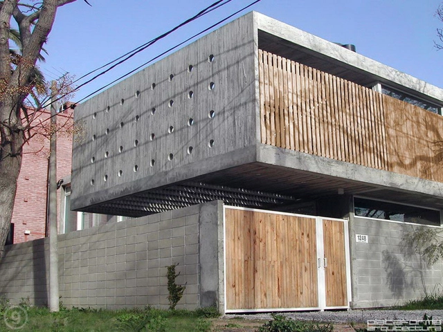 Casa Buceo / gualano + gualano: arquitectos - Casas, Fachada, Fijación Vigas