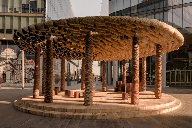 Of Palm Pavilion / MULA Design Studio - Interior Photography, Temporary Installations, Door, Column, Facade